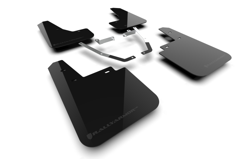 Subaru XV Crosstrek Mud Flap Kit - Rally Armor - UR Black Flap/Grey Logo - Black/Grey - `24-`25